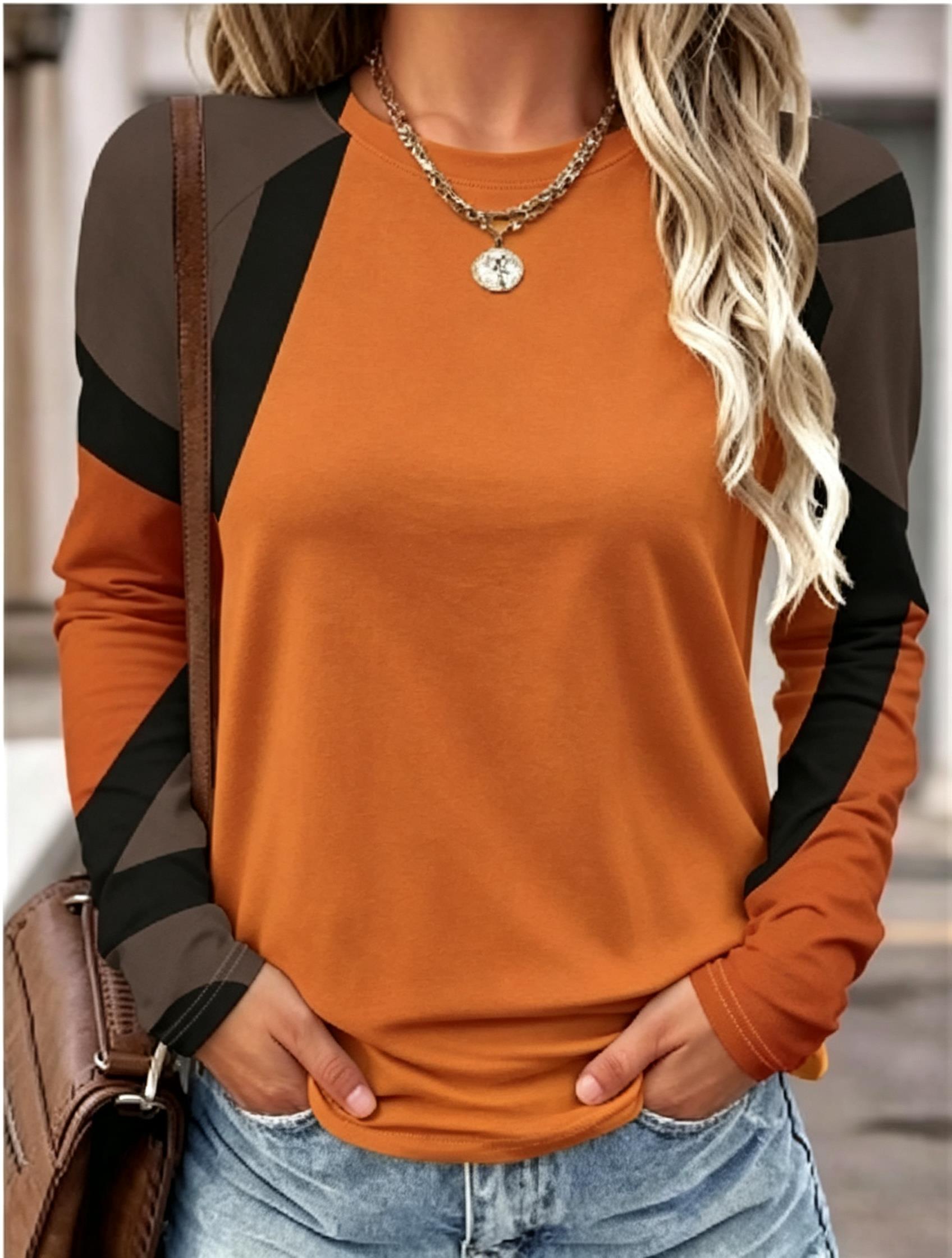 Camiseta Feminina de Manga Lon - Blouses avaliação e preço