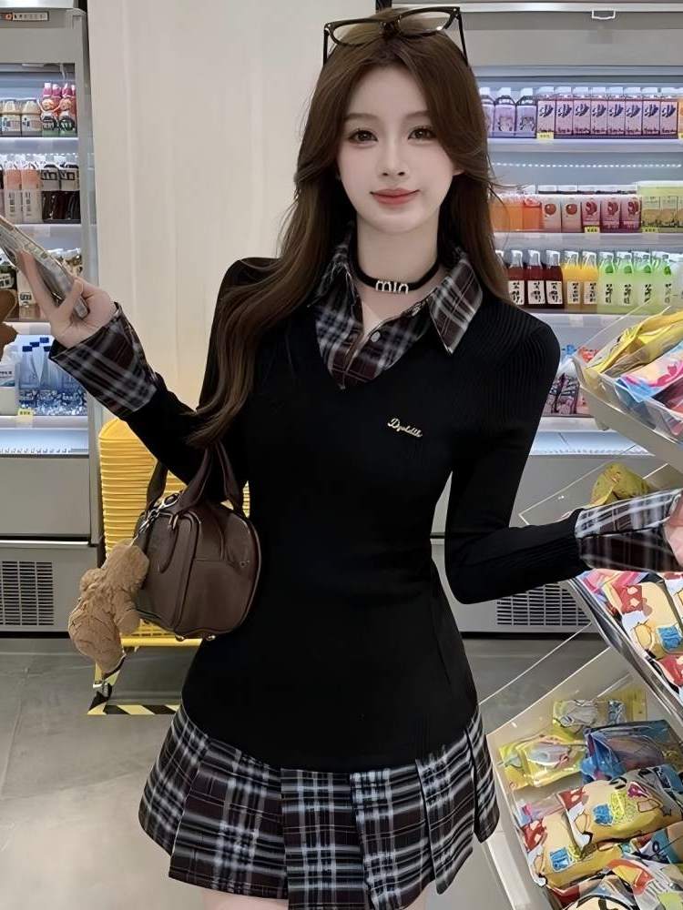 Vestido Feminino Estilo Corean - Korean Style A Line Shirt Dress avaliação e preço