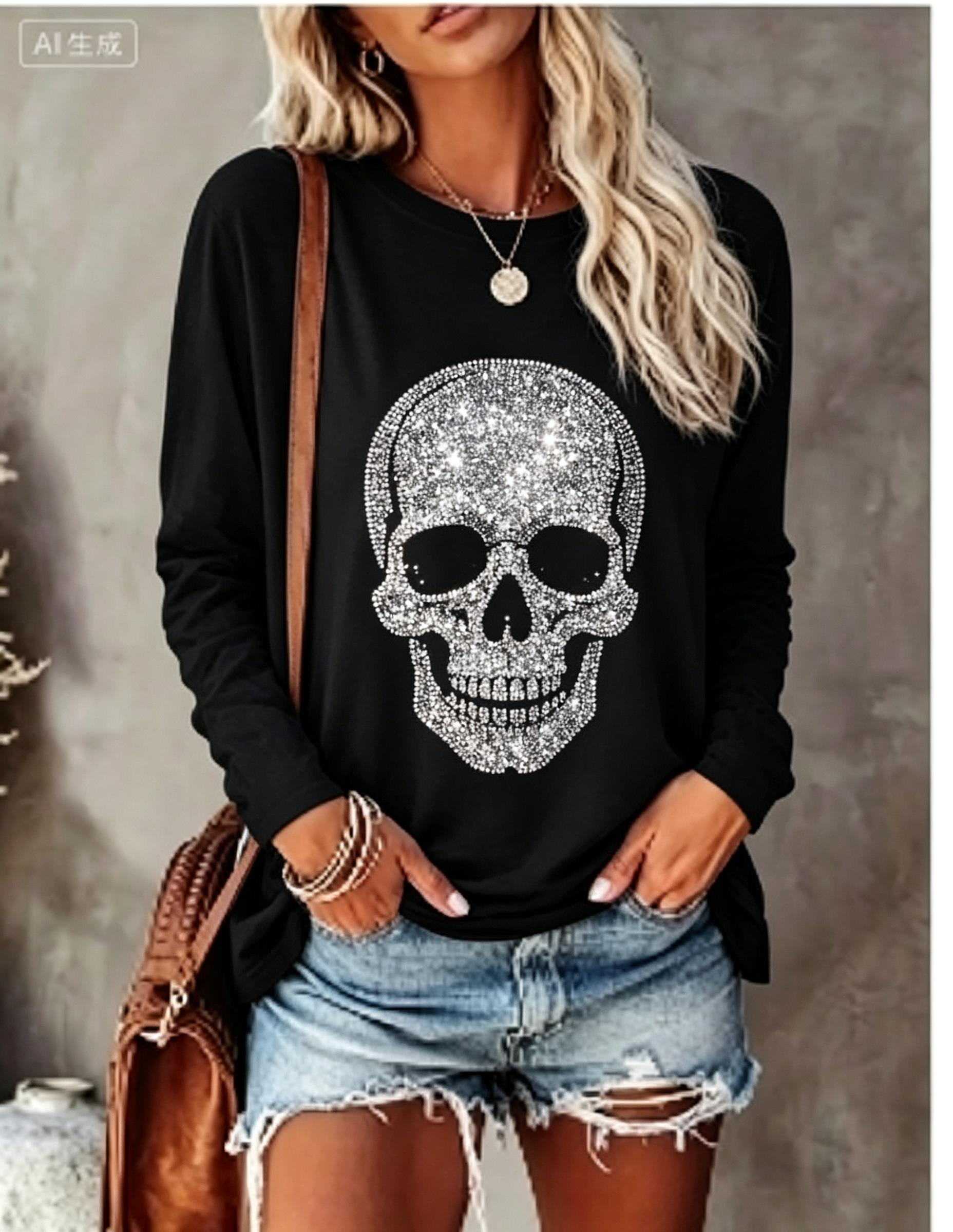 Camiseta Feminina de Manga Lon - Blouses avaliação e preço