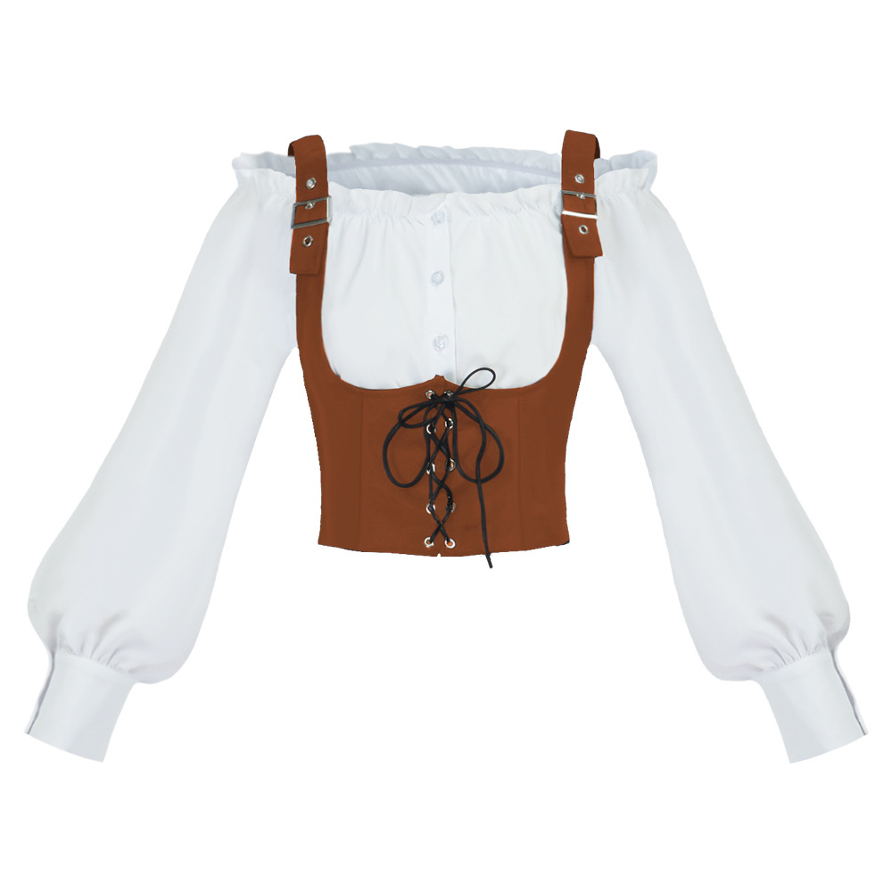 Blusa feminina de estilo retrô - Tops avaliação e preço