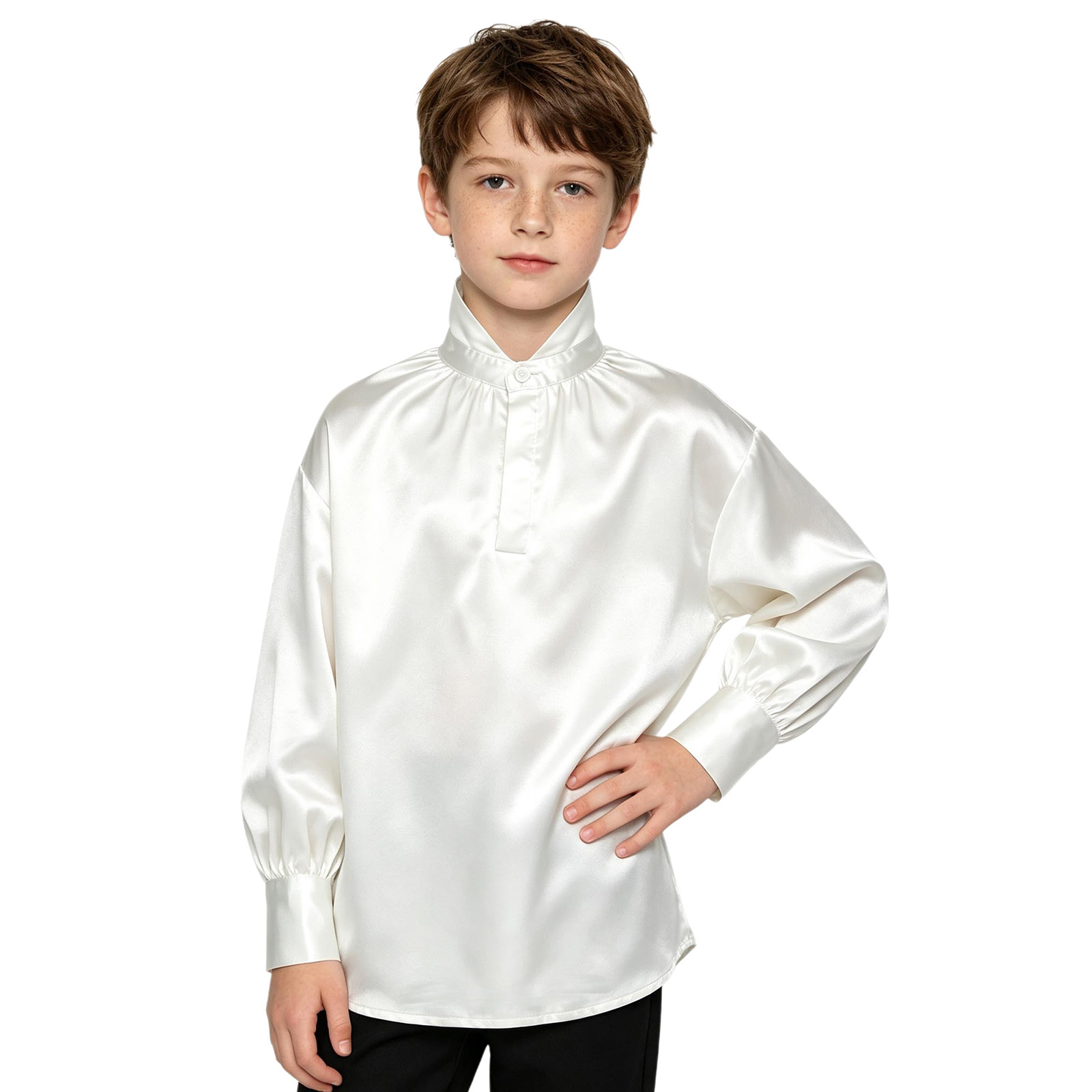 Camisa de cetim vintage mediev - Tops avaliação e preço